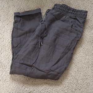 Ankle length linen pants
